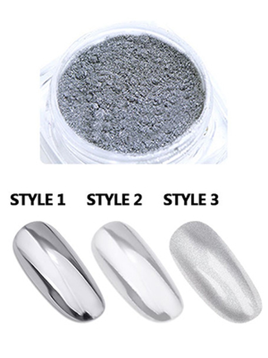 Mirror Chrome Nail Powder Silver