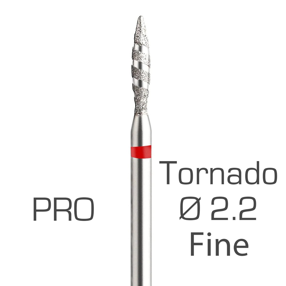 PRO Diamond Nail Drill Bit, Tornado 2.2 mm (Red) Masha`s Nails Shop