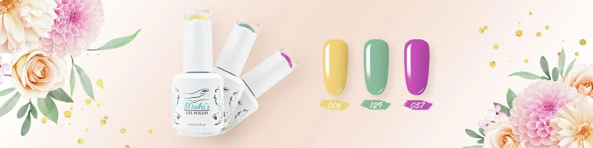 Masha`s gel polish banner Spring has come for desktop 01