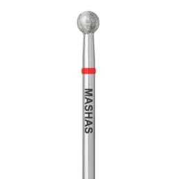 MASHAS Diamond Nail Drill Bit, Ball 4.0 mm (Red)