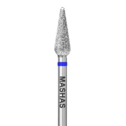 MASHAS Diamond Nail Drill Bit, Drop-shaped 4.0 mm (Blue)
