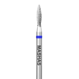 MASHAS Diamond Nail Drill Bit, Flame 2.1 mm (Blue)